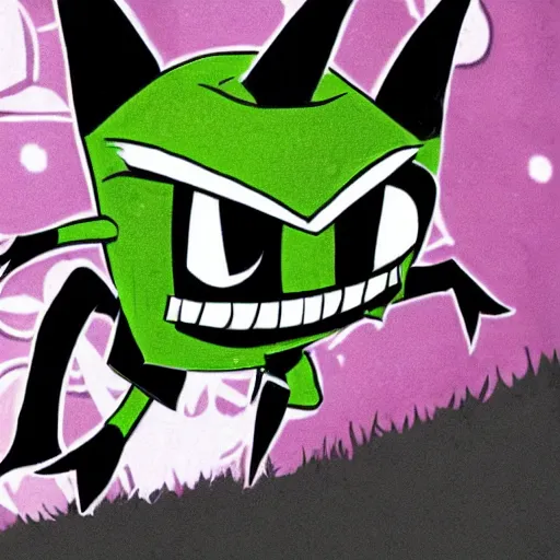 Prompt: invader zim menacing pose