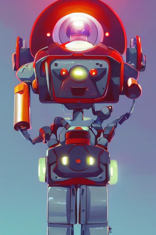 Image similar to metabots medabots medarotto medarot robot minimalist comics helmet mask neon cybereye, behance hd by jesper ejsing, by rhads, makoto shinkai and lois van baarle, ilya kuvshinov, rossdraws global illumination ray tracing hdr radiating a glowing aura