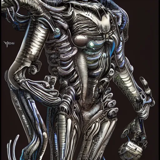 Prompt: A Hyper-Detailed Alien, Future Tech :: Intermediate Long Shot :: Art by Yongjae Choi ::