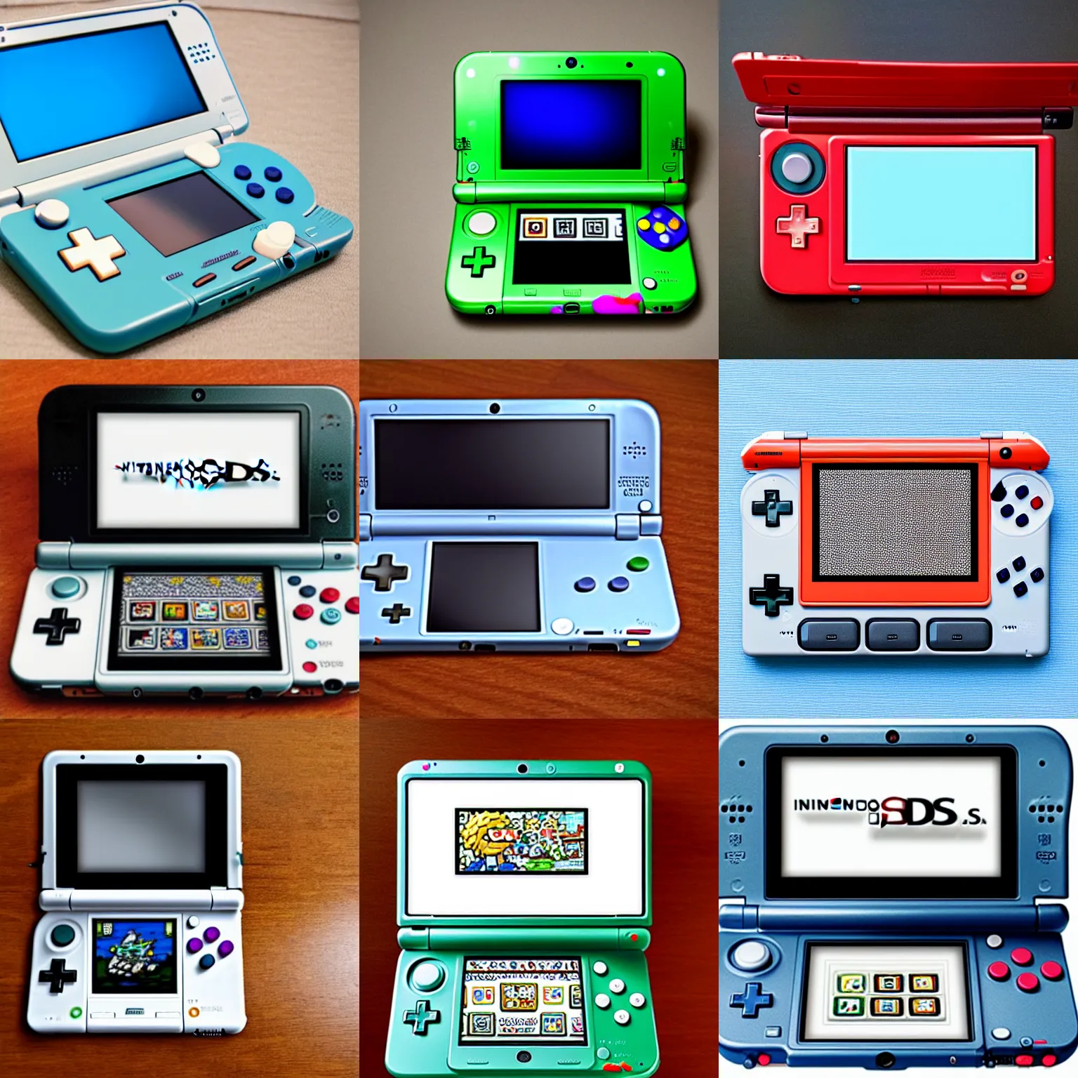 Prompt: nintendo 3ds in style gameboy