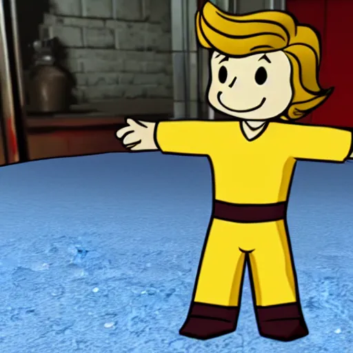 Image similar to 3 d toy vault boy from fallout : new wegas,