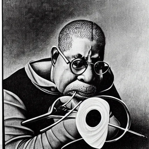 Image similar to dizzy gillespie by hieronymus bosch