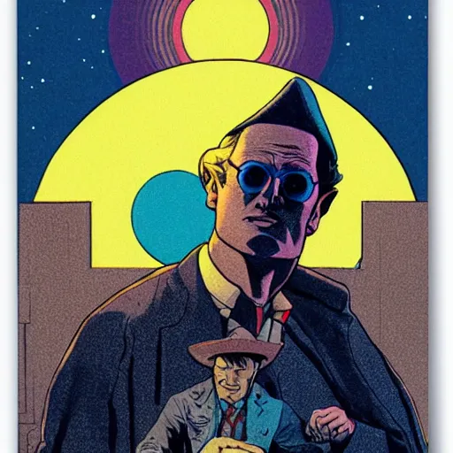 Prompt: matt smith retro minimalist portrait moebius starwatcher comic by jean giraud, 8 k