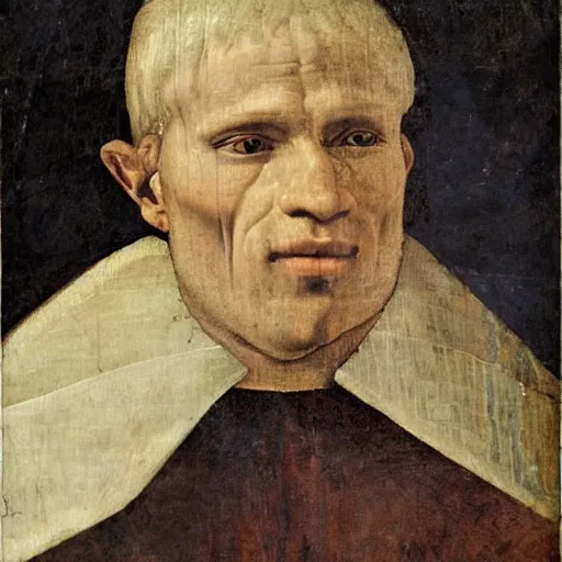 Image similar to A 14th century italian renaissance oil painting of Jerma985, portrait of Jerma985, grainy, realistic, very realistic, hyperrealistic, highly detailed, very detailed, extremely detailed, very neat, very epic, very cool, detailed, trending on artstation