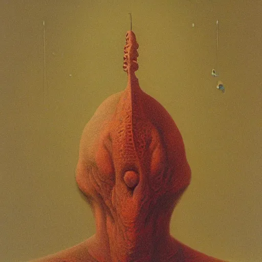 Image similar to A Character by Zdzisław Beksiński and Beeple