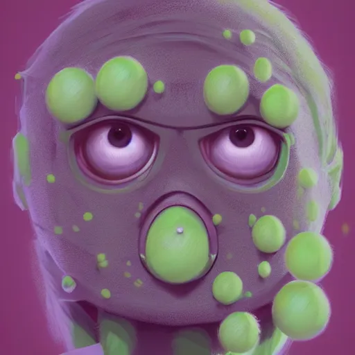 Image similar to highly detailed vfx portrait of a character of a tennis ball monster stephen bliss, chalk, unrealengine, greg rutkowski, loish, rhads, beeple, chalk, makoto shinkai and lois van baarle, ilya kuvshinov, rossdraws, tom bagshaw, basil gogos