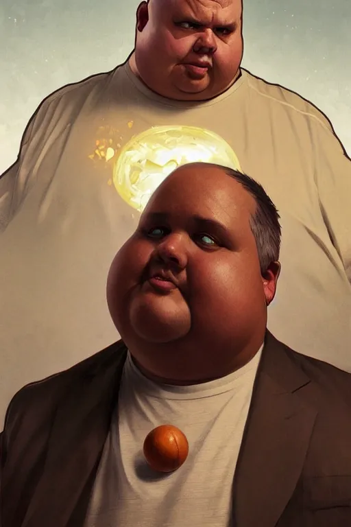 Prompt: a middle aged obese man as a canon ball, realistic painting, symmetrical, highly detailed, digital painting, artstation, concept art, smooth, sharp focus, illustration, cinematic lighting, art by artgerm and greg rutkowski and alphonse mucha