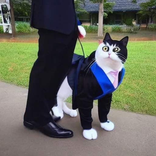 a cat wearing a suit, doraemon style | Stable Diffusion | OpenArt