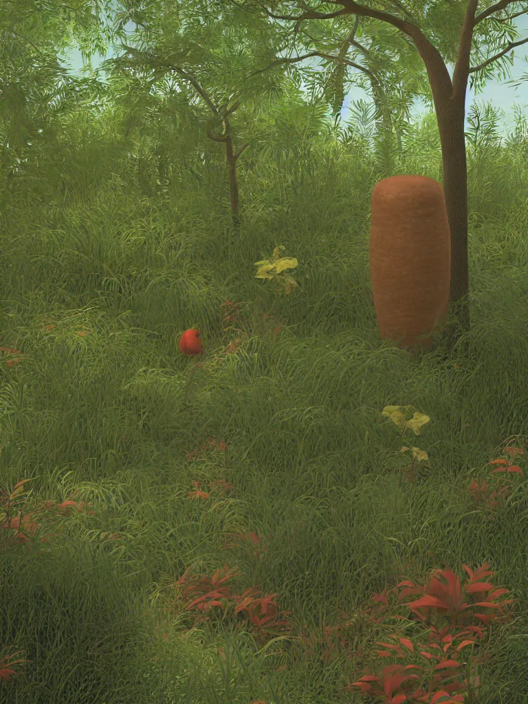 Prompt: simple primitive tube shape, textured with photorealistic human skin, photoreal details, straight smooth vertical, highly realistic bump map, surface painter, pixar renderman in the style of henri rousseau