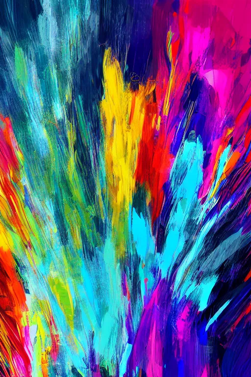 Image similar to abstract minimal thick brush strokes of a thin athletic male, abstract minimalist line art, beautiful, flowing brush strokes, energetic colors, dramatic painting, detailed digital art trending on artstation