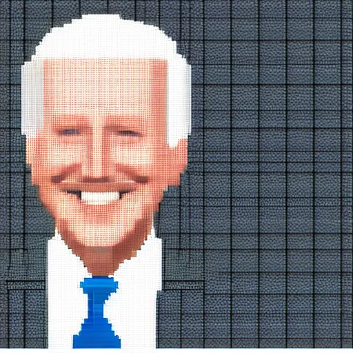 Image similar to pixel art of joe biden