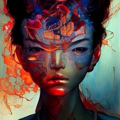 Prompt: prompt : figurative unique portrait soft light painted by james jean and katsuhiro otomo and erik jones, inspired by akira anime, smooth face feature, intricate oil painting, high detail illustration, sharp high detail, manga and anime 1 9 9 9