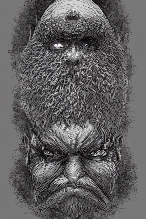 Image similar to fantasy dwarf mole hybrid, symmetrical, highly detailed, digital art, sharp focus, trending on art station, kentaro miura manga art style