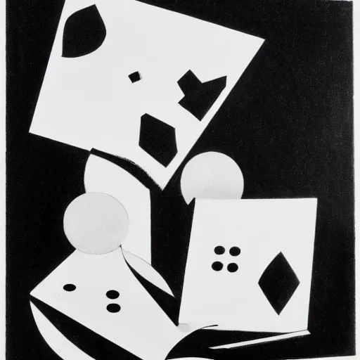 Image similar to two dices, white background, black and white, woodcut, beardsley, aubrey, crepax, guido, moholy - nagy, laszlo, szukalski, stanisław