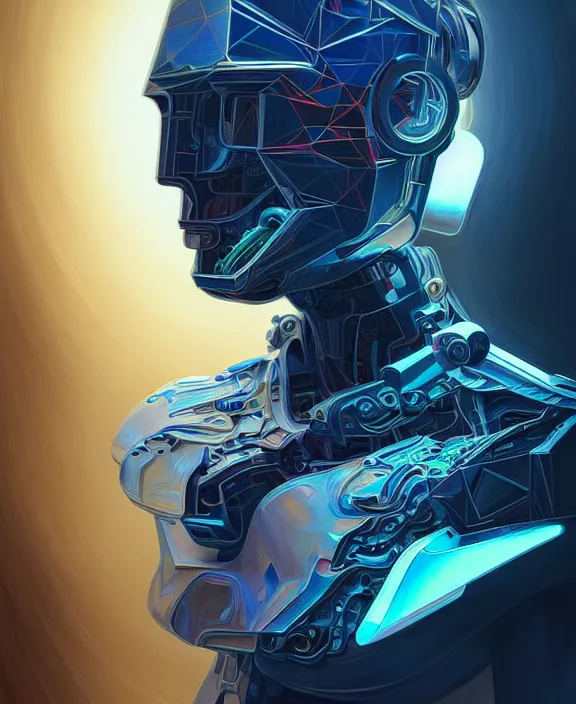 Prompt: a whirlwind inside the metaverse, guy, man, science, machine face, futuristic, hologram, half body, neurochip, android, cyborg, cyberpunk face, by loish, d & d, fantasy, intricate, elegant, highly detailed, colorful, digital painting, artstation, concept art, art by artgerm and greg rutkowski and alphonse mucha