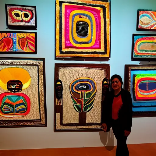 Prompt: peruvian art exhibition