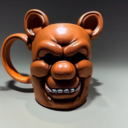 Image similar to ceramic mug in the shape of freddy fazbear