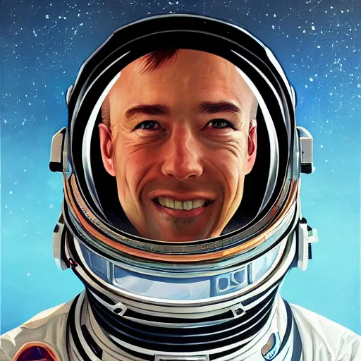 Image similar to astronaut, portrait by bagshaw tom, illustration painting, detailed illustration, hd, digital art, overdetailed art, concept art, detailed, overdetailed art, concept art, trending on artstation