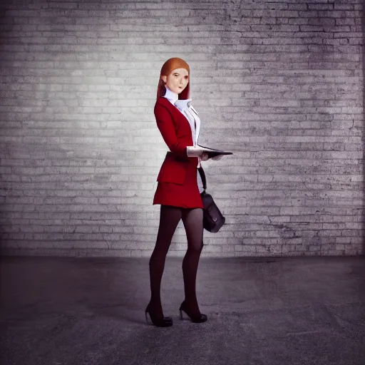 Prompt: a female elf dressed in business suit, cinematic photography