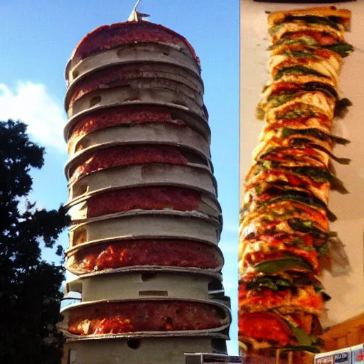 Image similar to the leaning tower of pizza