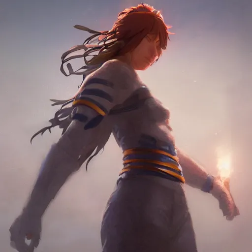 Image similar to hinata, posing heroically, heavenly, full body close-up shot, elegant, realistic character concept, high fantasy, light atmosphere, golden ratio, cinematic lighting, hyperdetailed, high resolution, insanely detailed and intricate, artstation, Marc Simonetti, Greg Rutkowski, octane render, 8k