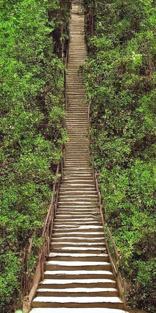 Prompt: MAGICAL staircase to the secret of the universe