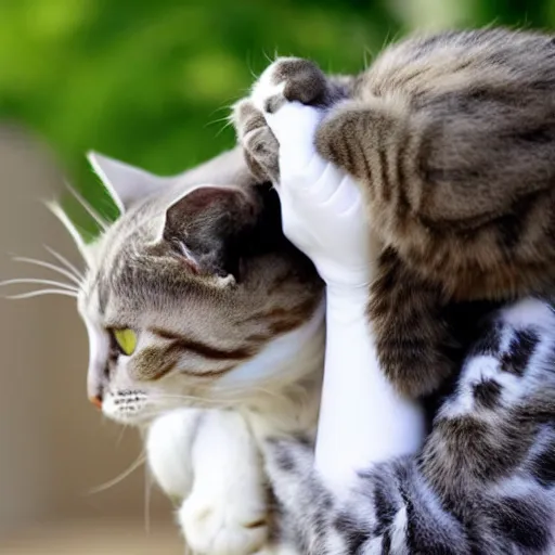 Image similar to cat in facepalm pose