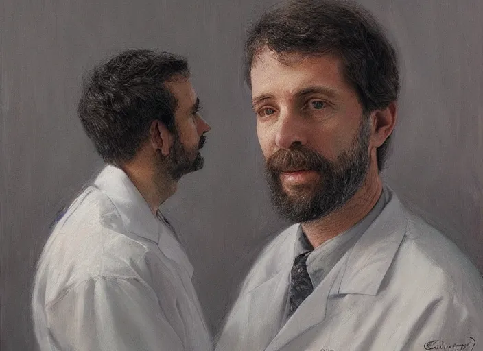 Image similar to a highly detailed ethereal portrait of a dentist, james gurney, james jean