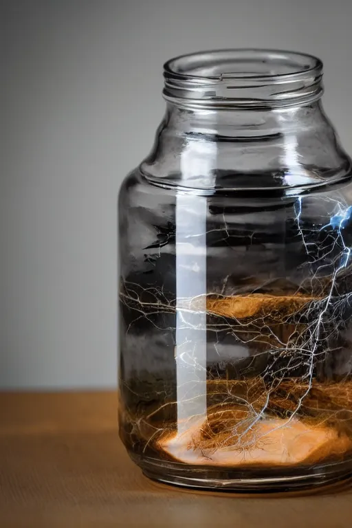 Image similar to jar of lightning studio photography