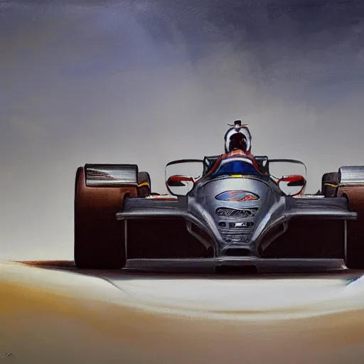 Image similar to a cinematic painting of a 2 0 0 4 mclaren f 1 race car by greg rutkowski, rim light, highly detailed, beautiful