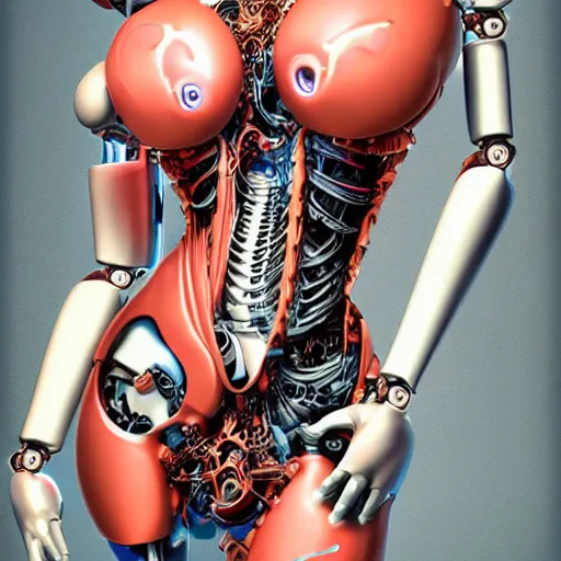 Image similar to an extremely beautiful biomechanical female robot with large emoji tattoos, twins, neon jacuzzi, oppai cyberpunk, chimeric organism, holodeck, pale skin, organic polycarbon, full frontal portrait, highly detailed, transhumanist hydration, symmetrical, mystical, goddess, mechanical, mendelbrot fractal, ray tracing, hyperdetailed, hyperrealistic, zdislaw beksinski, trending on artstation, octane render, hdr, uhd 4k