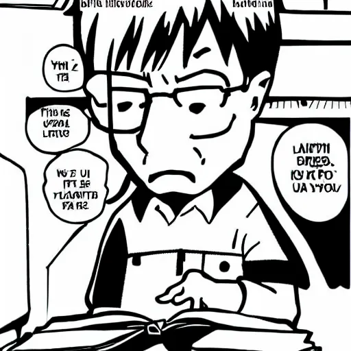 Image similar to Walter White reading Watamote manga