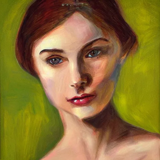 Prompt: Portrait of a beautiful woman by Irina French