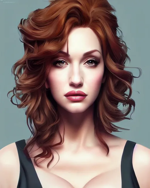 Prompt: a beautiful gina gershon christina hendricks kat dennings dolly parton instagram model, cascading hair!!!!, by wlop and ilya kuvshinov and artgerm, symmetrical eyes, aesthetic, gorgeous, stunning, alluring, attractive, artstation, deviantart, pinterest, digital art