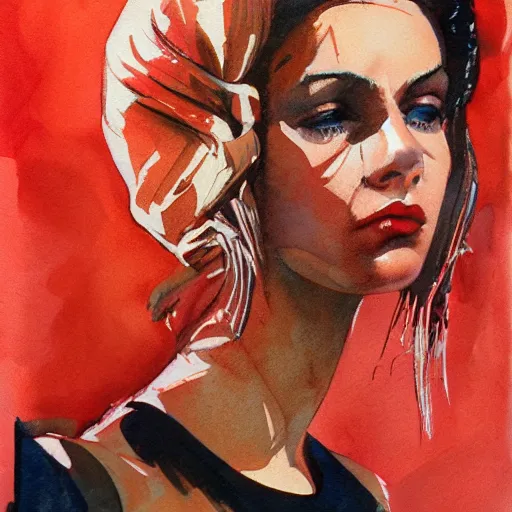 Prompt: detailed details photorealistic beautiful girl wearing devil horn headband in the style of bob peak and alex ross, gouache and wash paints color, detailed details facial and body and human and environments and proportionate, detailed 5 k details.