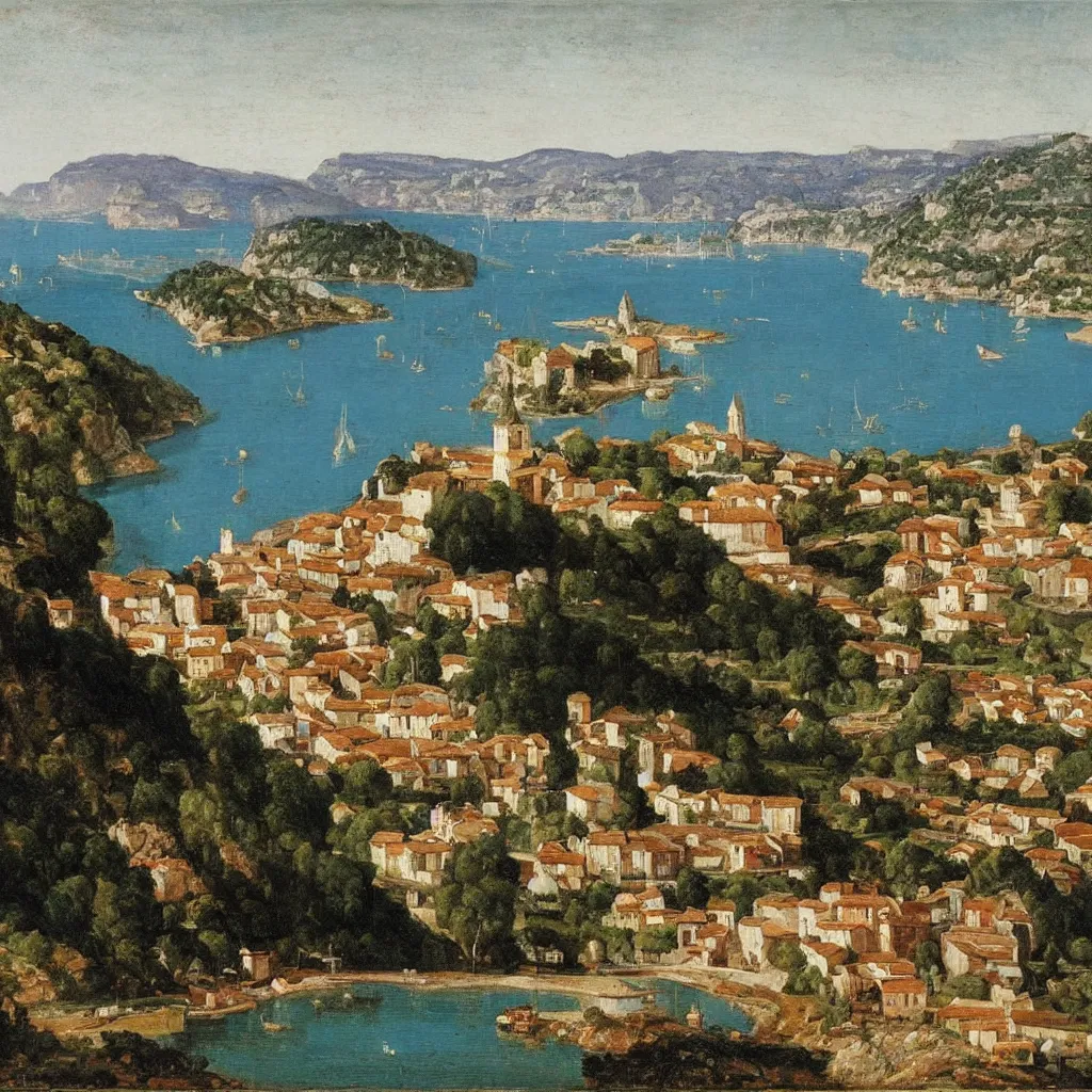 Image similar to view of Ville Franche sur Mer by Claude Lorraine