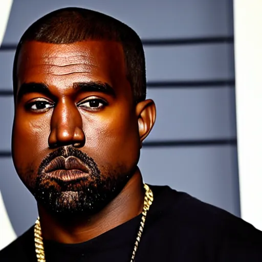 Image similar to photo of kanye west looking disgusted, disappointed, disproving, detailed face, staring in the camera, hd