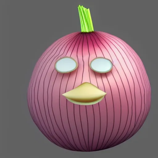 Prompt: onion. very sad. face. sad eyes. sad lips. crying. big wet tears. cartoon, 3 d render