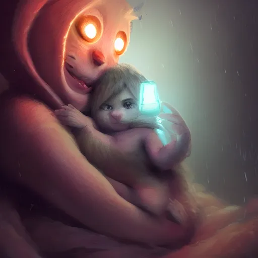 Image similar to The snuggliest snuggles in the world, huggy wuggy from poppy playtime video game, fullbody, ultra high detailed, glowing lights, oil painting, Greg Rutkowski, Charlie Bowater, Beeple, unreal 5, DAZ, hyperrealistic, octane render, RPG portrait, dynamic lighting, fantasy art, beautiful face