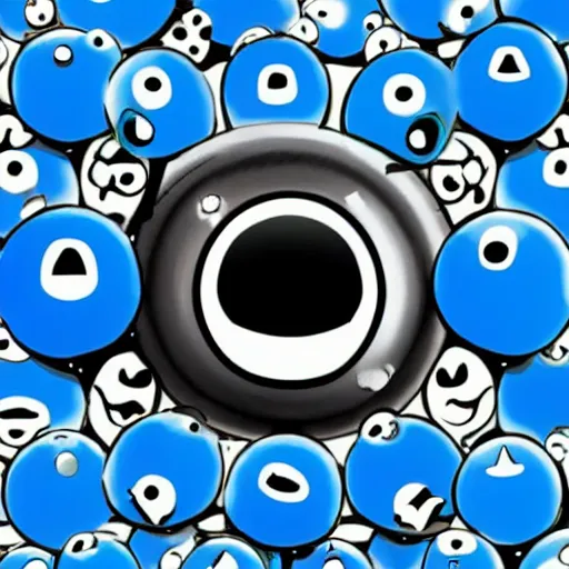 Prompt: the most cutest adorable happy picture of a blue ball face, key hole on blue ball, locklegion, lock for face, keyhole faceial movement, chibi style, adorably cute, enhanched, deviant adoptable, digital art Emoji collection