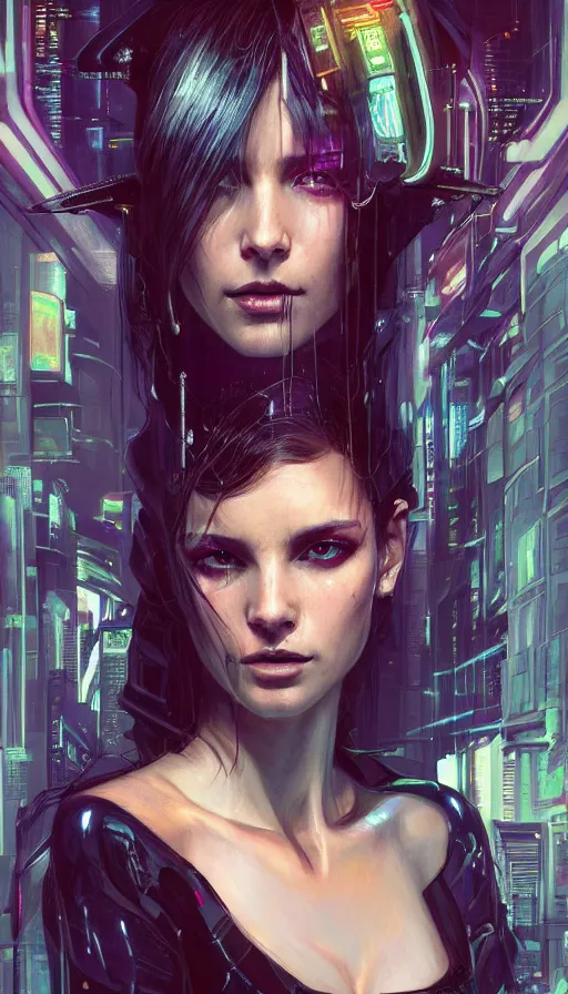 Prompt: cyberpunk, perfectly-centered-Portrait of the most beautiful woman on the planet, bladerunner, high fashion, high heels, insane, intricate, highly detailed, digital painting, artstation, concept art, smooth, sharp focus, illustration, Unreal Engine 5, 8K, art by artgerm and greg rutkowski and alphonse mucha