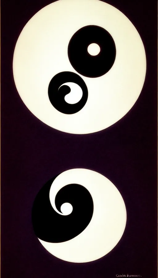 Image similar to Abstract representation of ying Yang concept, by Gerald Brom,