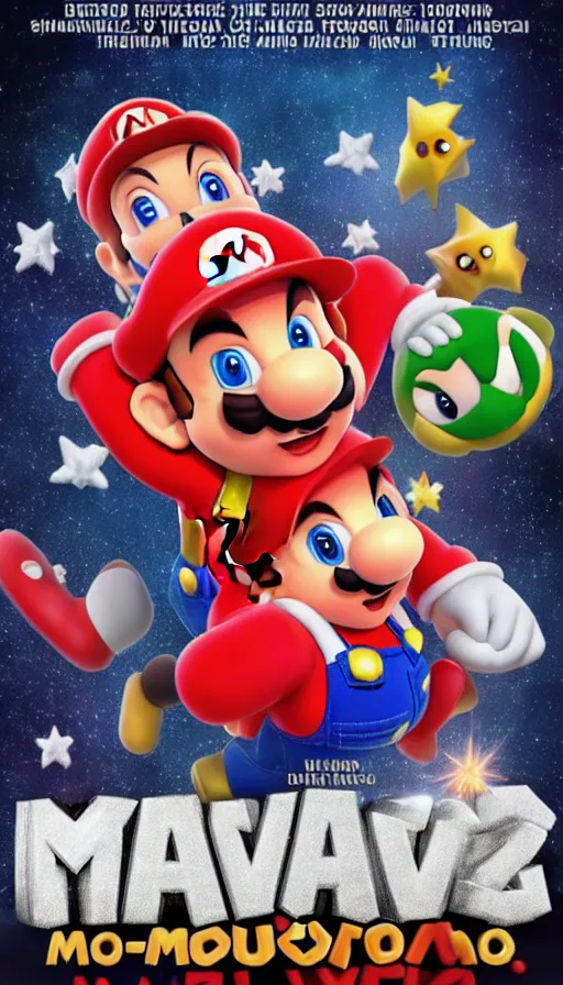 Image similar to movie poster for the live-action Super Mario movie starring Danny DeVito