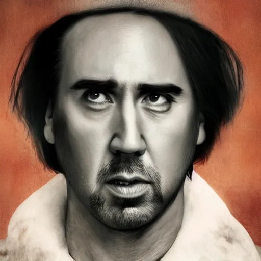 Prompt: nicholas cage as scooby doo portrait, cinematic, realistic photography