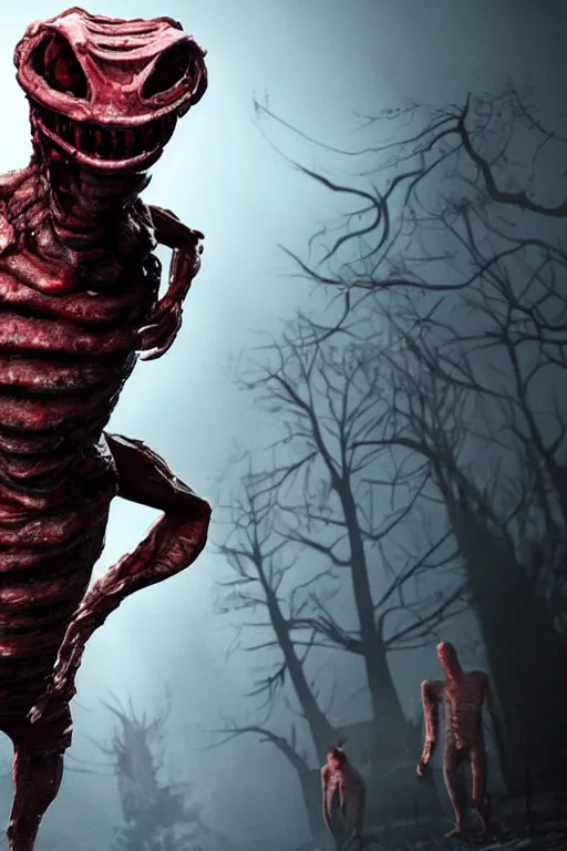 Image similar to the shapeless creature from the movie thing is the killer in the game dead by daylight