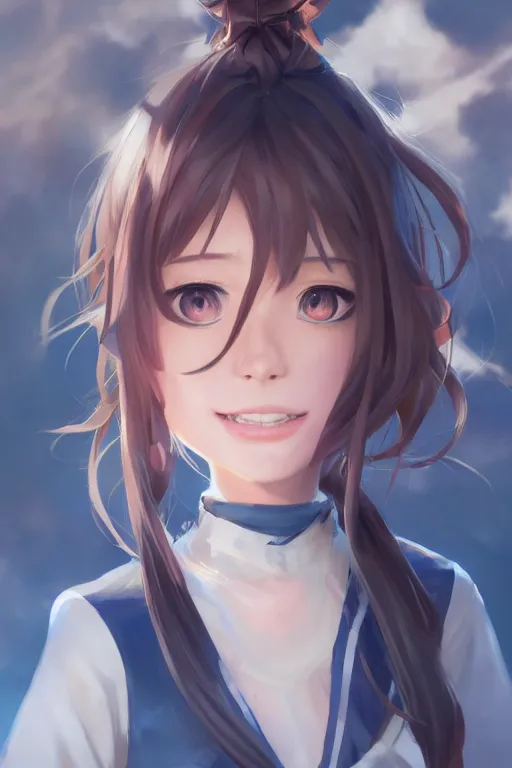 Prompt: a vtuber portrait of Selen Tatsuki from Nijisanji, by Stanley Artgerm Lau, WLOP, Rossdraws, James Jean, Andrei Riabovitchev, Marc Simonetti, and Sakimichan, trending on artstation