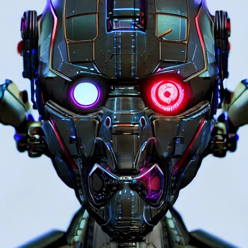 Prompt: a cybernetic version of a bugs face, highly detailed, mecha, pinterest, ranker, fotoscape, artstation, keyshot, unreal engine