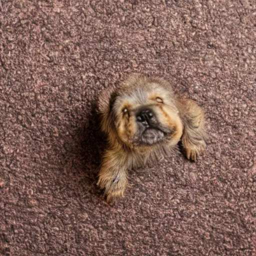 Prompt: tardigrade puppy, macro photo