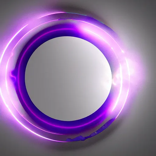 Prompt: digital illustion of a glowing purple energy ringed portal in a gray concrete wall, deviantArt, artstation, artstation hq, hd, 4k resolution