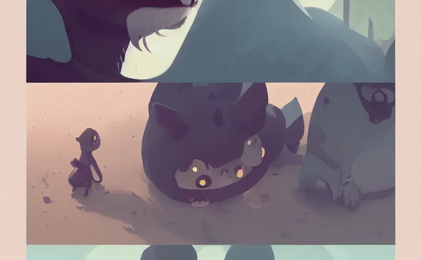 Image similar to a cute animal pet by atey ghailan, character art, character turn around sheet trending on artstation